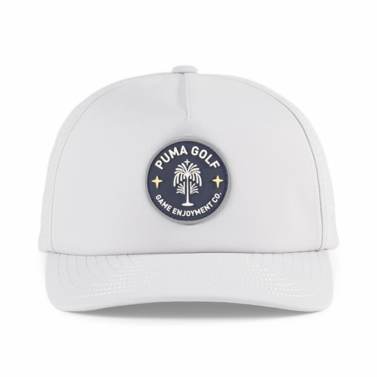 Puma Circle Flower Tech Cap - Ash Gray i gruppen Golfklder / Kepsar hos Tee Two Green AB (025251-002)