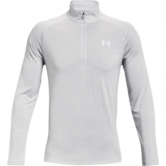 Under Armour Mens Tech 2.0 1/2 Zip - Halo Grey i gruppen Golfklder / Golfklder Herr / Trjor hos Tee Two Green AB (1328495-014)