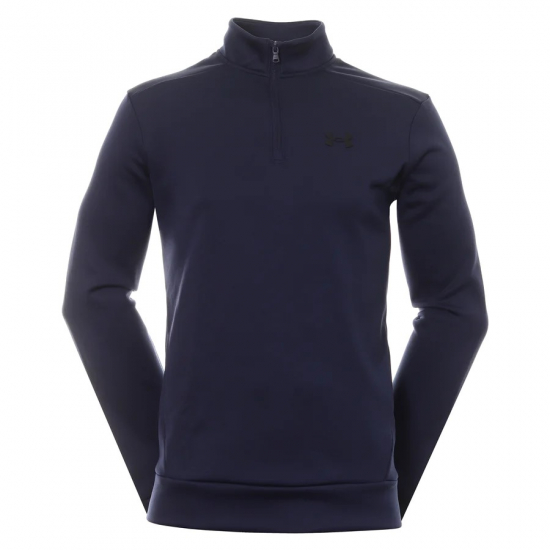 Under Armour Mens 1/4-Zip Fleece Pullover - Midnight Navy i gruppen Golfklder / Golfklder Herr / Trjor hos Tee Two Green AB (1373358-410)