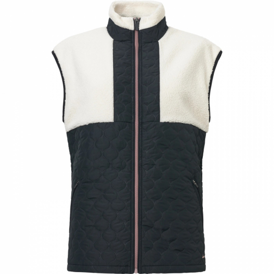 Abacus Lds Preston Pile Windvest - Black i gruppen Golfklder / Golfklder Dam / Jackor/Vstar hos Tee Two Green AB (2387-600)