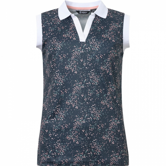 Abacus Lds Juliet Sleeveless - Navy Floral i gruppen Golfklder / Golfklder Dam / Piktrjor hos Tee Two Green AB (2763-737)