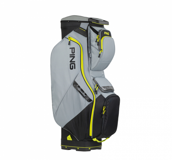 Ping Traverse Cartbag - Iron/Black/Neon Yellow i gruppen Golfbagar / Vagnbagar hos Tee Two Green AB (35463-11)