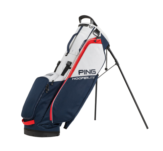 Ping Hooferlite Standbag - Navy/Platinum/Red i gruppen Golfbagar / Brbagar hos Tee Two Green AB (36415-05)