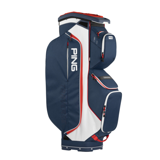 Ping Traverse Cartbag 25 - Navy/White/Red i gruppen Golfbagar / Vagnbagar hos Tee Two Green AB (37657-03)