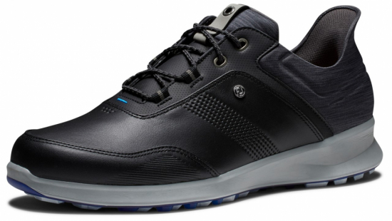 Footjoy Mens Stratos Medium - Black/Charcoal/Blue Jay i gruppen Golfskor / Golfskor Herr hos Tee Two Green AB (50078M)