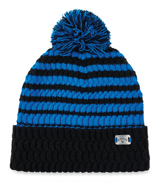 Callaway Pom Pom Beanie - Black/Royal i gruppen Golfklder / Kepsar hos Tee Two Green AB (5220116)