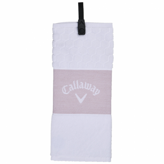 Callaway Trifold Towel 2023 - Mauve/White i gruppen Tillbehr  / Handdukar hos Tee Two Green AB (5423008)