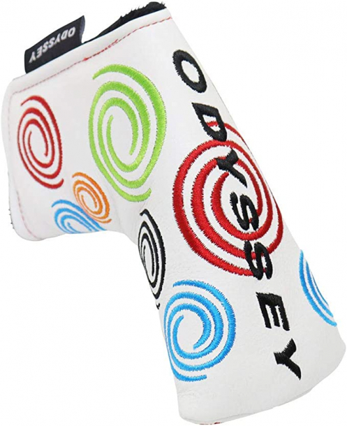 Odyssey Limited Edition Tour Swirl Leather Blade Putter Headcover - White i gruppen Tillbehr  / Headcover hos Tee Two Green AB (5518309)