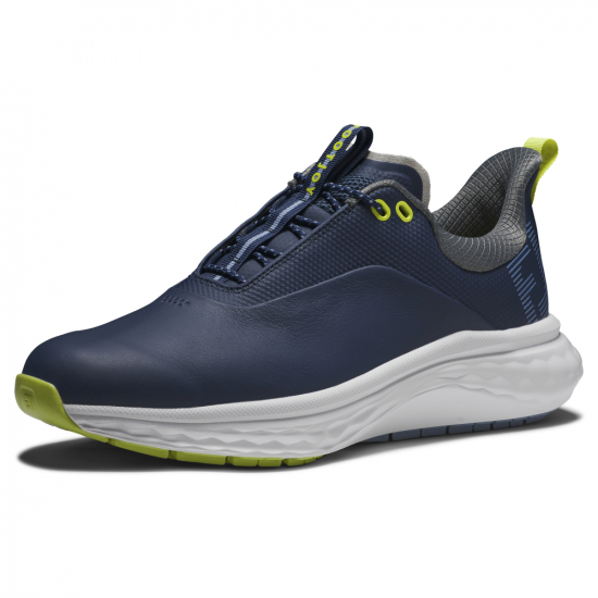 Footjoy Mens Quantum Wide - Navy/White/Lime i gruppen Golfskor / Golfskor Herr hos Tee Two Green AB (56983W)