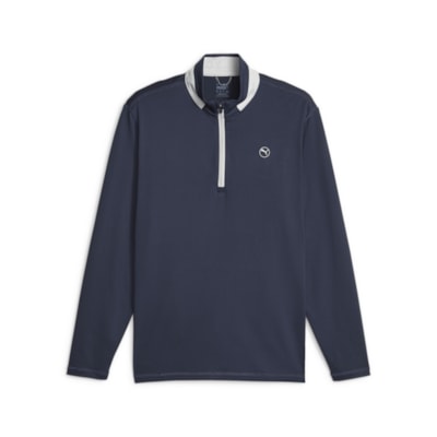 Puma Mens Lightweight 1/4 Zip - Navy Blazer/Ash Gray i gruppen Golfklder / Golfklder Herr / Trjor hos Tee Two Green AB (621517-005)