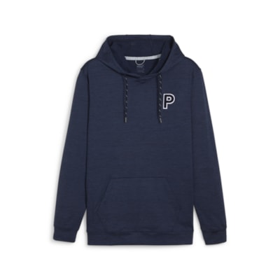 Puma Mens Cloudspun Patch Hoodie - Deep Navy Heather i gruppen Golfklder / Golfklder Herr / Trjor hos Tee Two Green AB (625163-002)