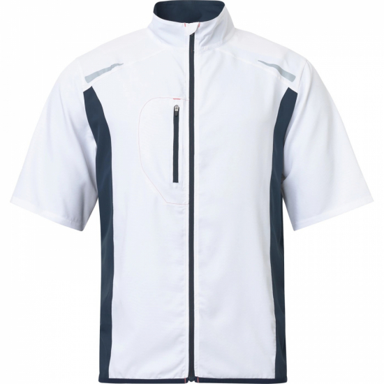 Abacus Mens Lanark Stretch Wind Shirt - White/Navy i gruppen Golfklder / Golfklder Herr / Jackor/Vstar hos Tee Two Green AB (6297-193)