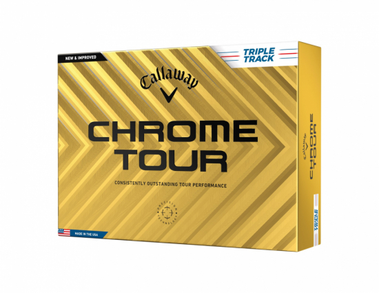 Callaway Chrome Tour 2024 Triple Track - White i gruppen Golfbollar / Nya Golfbollar hos Tee Two Green AB (64320611280)