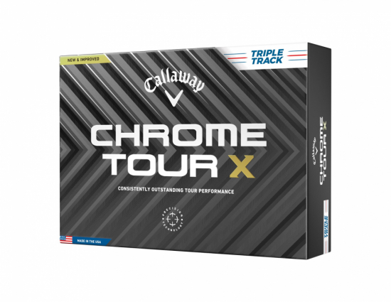 Callaway Chrome Tour X 2024 Triple Track - White i gruppen Golfbollar / Nya Golfbollar hos Tee Two Green AB (64322611280)