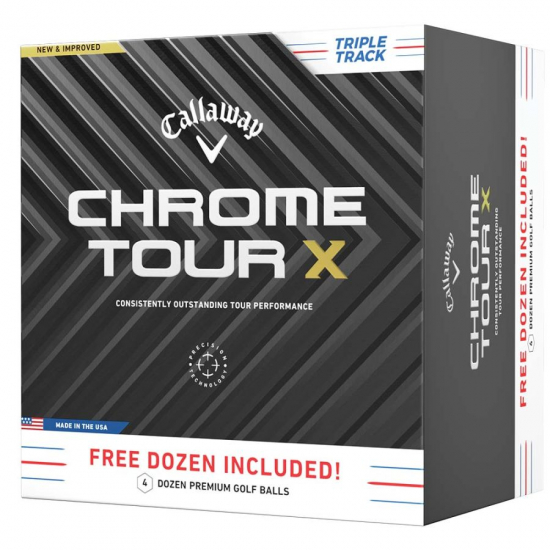 Callaway Chrome Tour X 2024 Triple Track - Kp 4 dussin, betala fr 3! i gruppen Golfbollar / Nya Golfbollar hos Tee Two Green AB (6432261568015)