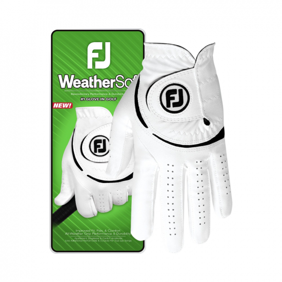 Footjoy Mens WeatherSof - White i gruppen Golfhandskar / Golfhandskar Herr hos Tee Two Green AB (66159)