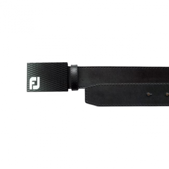 Footjoy Mens FJ Leather Smooth Belt - Black i gruppen Golfklder / Strumpor/Blten hos Tee Two Green AB (69354)