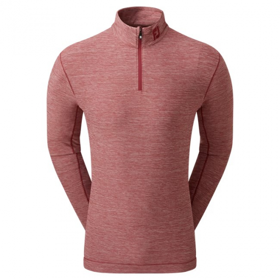 Footjoy Mens Space Dye Chill-Out - Maroon i gruppen Golfklder / Golfklder Herr / Trjor hos Tee Two Green AB (80152)