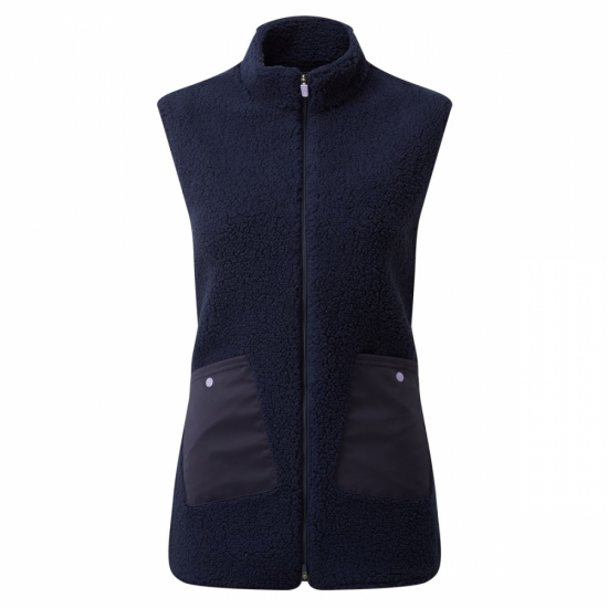 Footjoy Womens Sherpa Vest - Navy i gruppen Golfklder / Golfklder Dam / Jackor/Vstar hos Tee Two Green AB (80194)