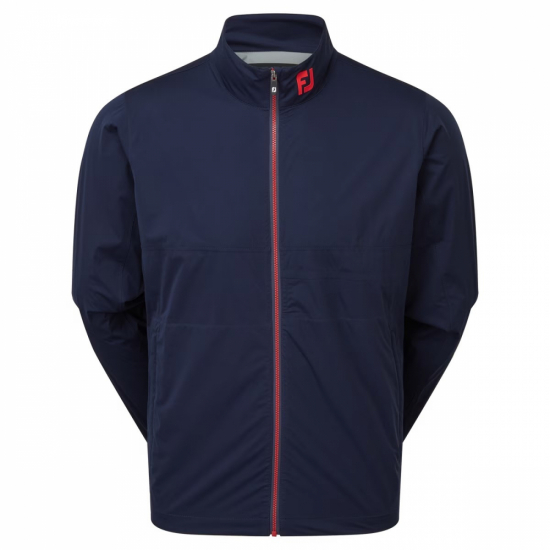 Footjoy Mens HydroKnit Rain Jacket - Navy/Red i gruppen Golfklder / Golfklder Herr / Regnklder hos Tee Two Green AB (89929)