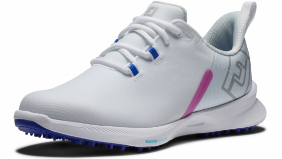 Footjoy Womens FJ Fuel Sport Medium - White/Pink/Blue i gruppen Golfskor / Golfskor Dam hos Tee Two Green AB (90127M)