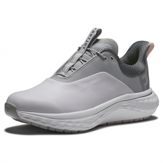 Footjoy Womens Quantum Medium - White/Grey/Pink i gruppen Golfskor / Golfskor Dam hos Tee Two Green AB (97810M)