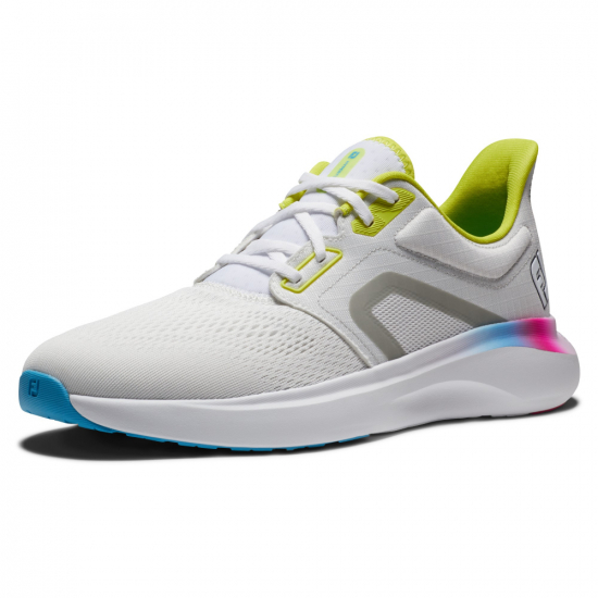 Footjoy Womens Hyperflex Trainer - White/Pink/Blue i gruppen Golfskor / Golfskor Dam hos Tee Two Green AB (98166M)