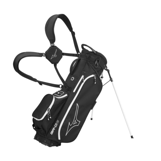 Mizuno BR-D3 Standbag - Black/White i gruppen Golfbagar / Brbagar hos Tee Two Green AB (BRD3S23-09)