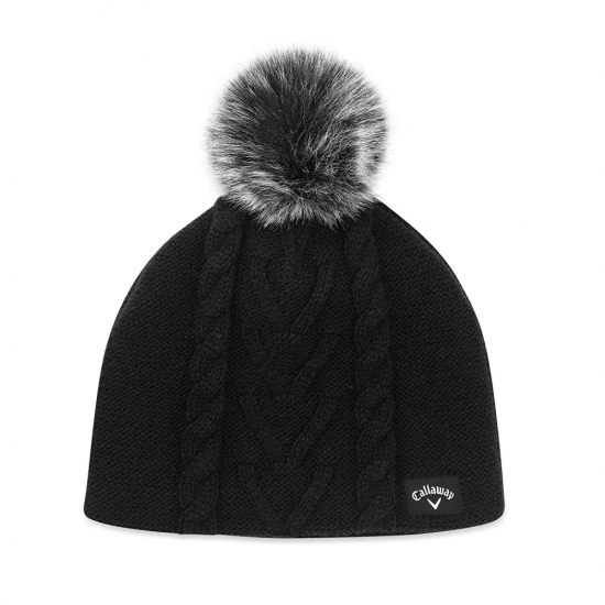 Callaway Womens Pom Pom Beanie 2019 - Black i gruppen Golfklder / Kepsar hos Tee Two Green AB (CA5219148)