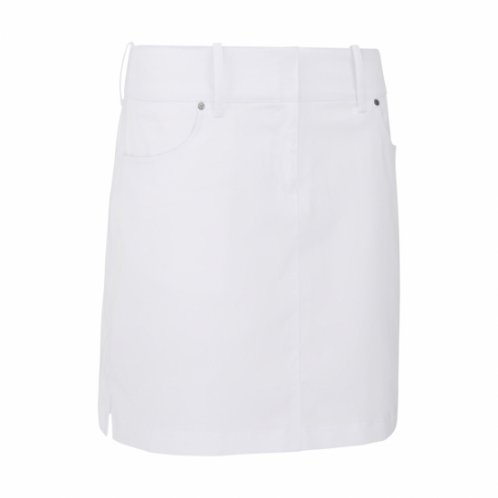 Callaway Womens Coolmax Solid Skort 52 cm - Brilliant White i gruppen Golfklder / Golfklder Dam / Shorts/Kjolar hos Tee Two Green AB (CGBSA0R9-123)