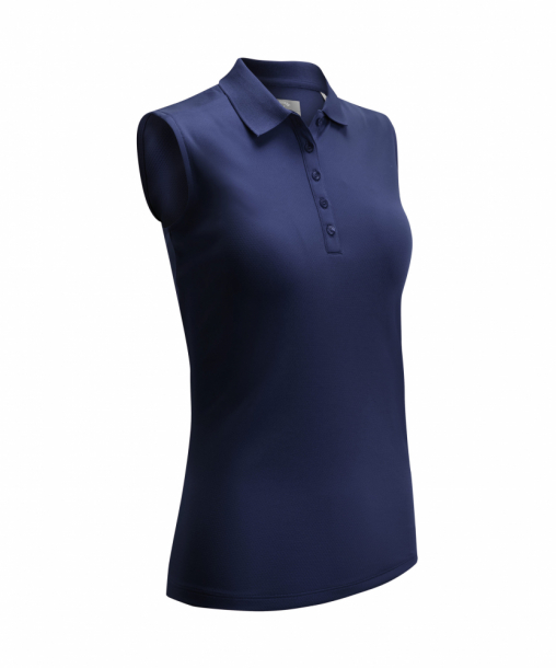 Callaway Womens Sleeveless Knit Polo - Peacoat i gruppen Golfklder / Golfklder Dam / Piktrjor hos Tee Two Green AB (CGKSA0A4-410)