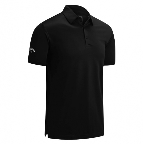 Callaway Mens Swingtech Solid Polo - Caviar i gruppen Golfklder / Golfklder Herr / Piktrjor hos Tee Two Green AB (CGKSA0D7-002)