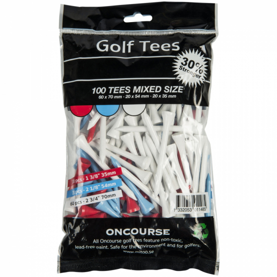 Golf Tees Mix - 100 st i gruppen Tillbehr  / Peggar hos Tee Two Green AB (GGTEW100MIX)