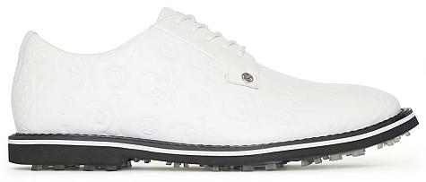 G4 Mens Gallivanter Debossed Skull & T's Leather - Snow/Onyx i gruppen Golfskor / Golfskor Herr hos Tee Two Green AB (GMF000003-SONX)