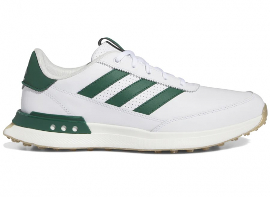 Adidas Mens S2G 24 Leather Spikeless - White/Green/Gum i gruppen Golfskor / Golfskor Herr hos Tee Two Green AB (IF0299)