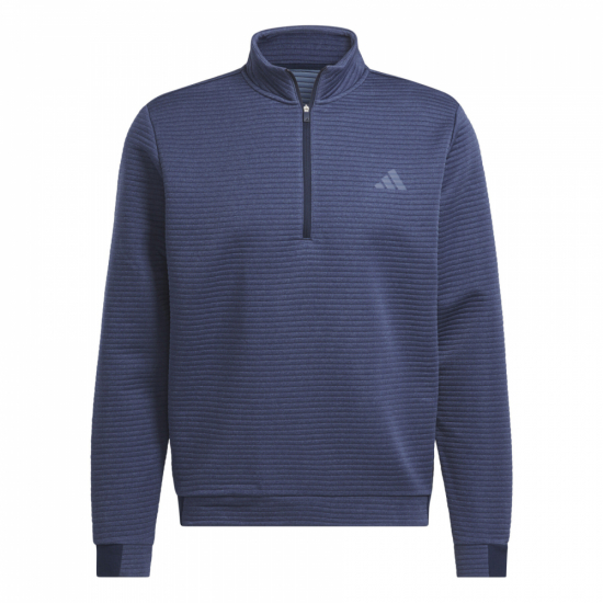 Adidas Mens Ultimate365 DWR Textured 1/4 Zip Sweater - Collegiate Navy/Prevloved Ink i gruppen Golfklder / Golfklder Herr / Trjor hos Tee Two Green AB (IL0562)