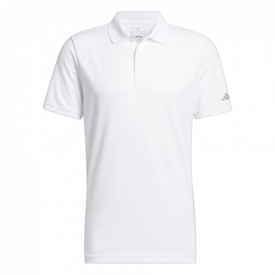 Adidas Mens Performance Polo - White i gruppen Golfklder / Golfklder Herr / Piktrjor hos Tee Two Green AB (IU4441)