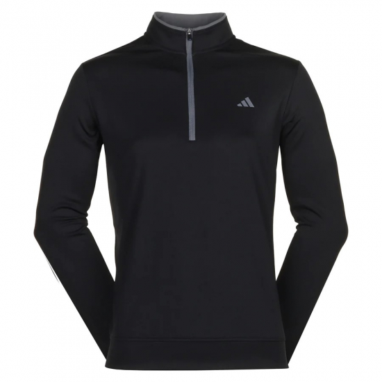 Adidas Mens Lightweight 1/2-Zip - Black i gruppen Golfklder / Golfklder Herr / Trjor hos Tee Two Green AB (IU4514)