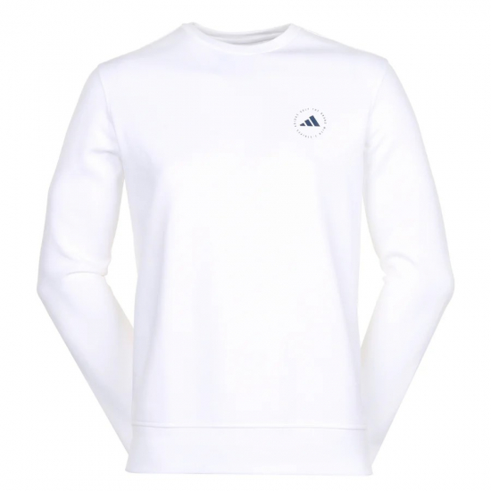 Adidas Mens Crew Neck Sweater - White i gruppen Golfklder / Golfklder Herr / Trjor hos Tee Two Green AB (IU4517)