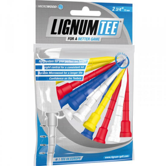 Lignum Tee 72mm Mixed Color - 12-Pack i gruppen Tillbehr  / Peggar hos Tee Two Green AB (LIGNUM72C)