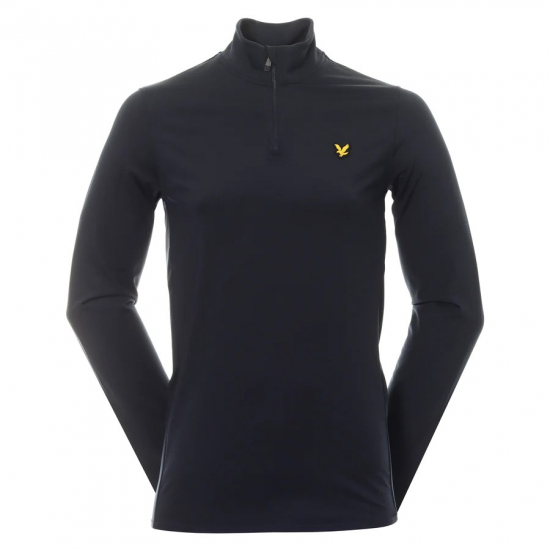 Lyle & Scott Mens Tech 1/4 Zip Midlayer - Dark Navy i gruppen Golfklder / Golfklder Herr / Trjor hos Tee Two Green AB (ML1760G-Z271)