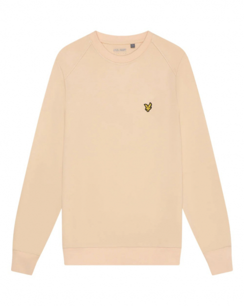 Lyle & Scott Mens Crew Neck Fly Fleece - Sand Dune i gruppen Golfklder / Golfklder Herr / Trjor hos Tee Two Green AB (ML2095SP-X183)