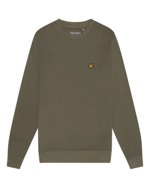 Lyle & Scott Mens Crew Neck Fly Fleece - Cactus Green i gruppen Golfklder / Golfklder Herr / Trjor hos Tee Two Green AB (ML2095SP-X65)