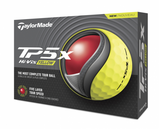 Taylormade TP5x 2024 - Yellow i gruppen Golfbollar / Nya Golfbollar hos Tee Two Green AB (N7669801)