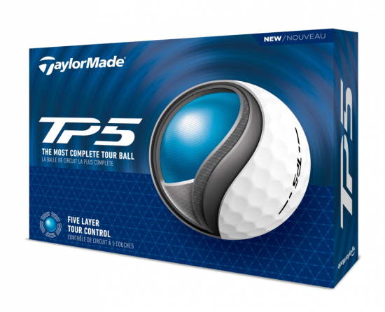 Taylormade TP5 2024 - White med personligt tryck (4 dussin) i gruppen Golfbollar / Bollar med personligt tryck hos Tee Two Green AB (N7680201)