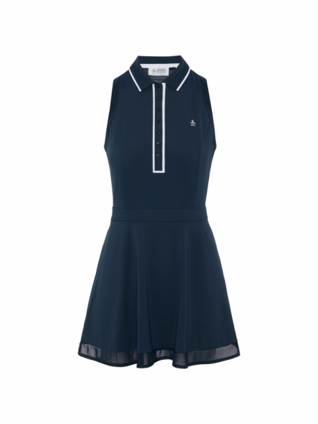 Original Penguin Womens Sleeveless Veronica Dress - Black Iris i gruppen Golfklder / Golfklder Dam / Shorts/Kjolar hos Tee Two Green AB (OGDSE054-417)