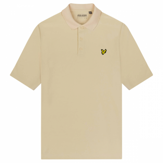 Lyle & Scott Mens Tech Polo Shirt - Sand Dune i gruppen Golfklder / Golfklder Herr / Piktrjor hos Tee Two Green AB (SP1760GTR-X183)