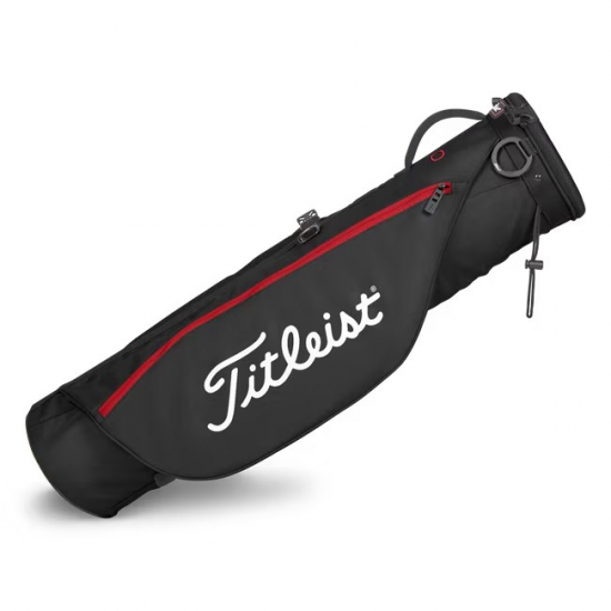 Titleist Carry Bag - Black/Black/Red i gruppen Golfbagar / Pencilbagar hos Tee Two Green AB (TB23CY0-006)