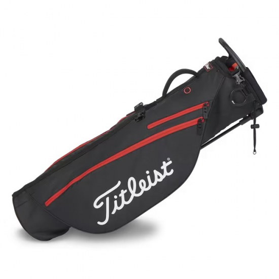 Titleist Premium Carry Bag - Black/Black/Red i gruppen Golfbagar / Pencilbagar hos Tee Two Green AB (TB23CY1-006)