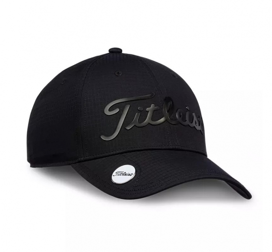 Titleist Players Performance Ball Marker Cap - Black/Black i gruppen Golfklder / Kepsar hos Tee Two Green AB (TH22APPBM-00)